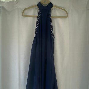 Lulus Blue Formal Dress with Back Detail
